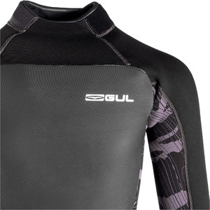 2024 Gul Junior Response 5/3mm Back Zip Wetsuit RE1218-C1 - Charcoal / Contour Camo